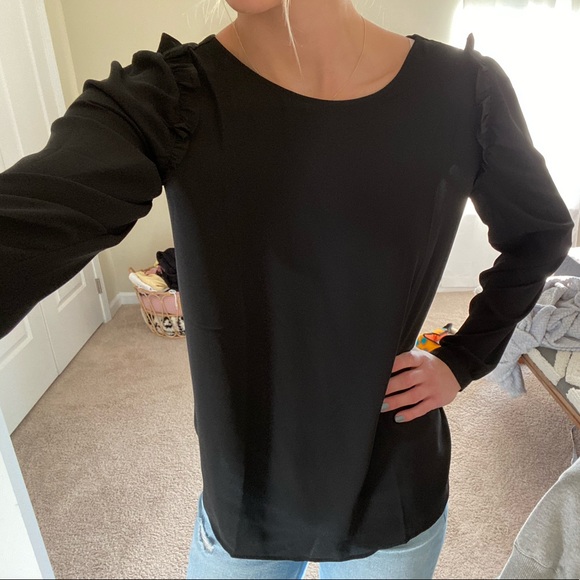 LOFT Black Blouse - Picture 1 of 3